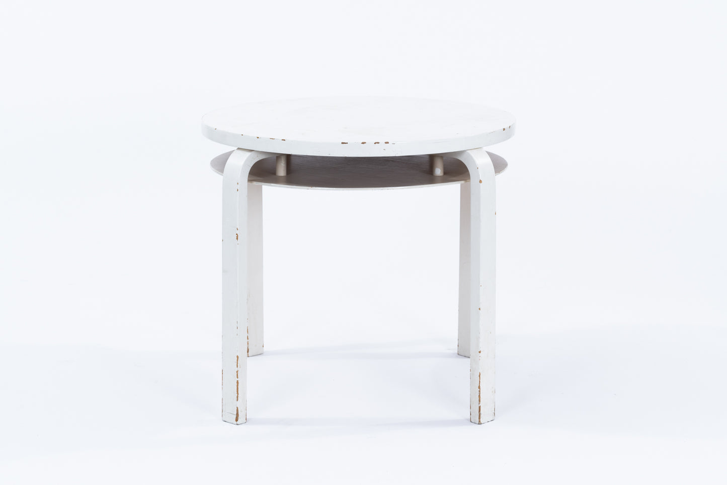 Alvar Aalto | 51 / 403 Hallway arm chair & 907b table set white paint