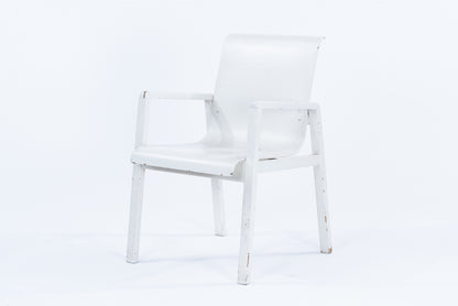 Alvar Aalto | 51 / 403 Hallway arm chair & 907b table set white paint